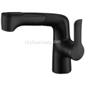 Fashion Square Design Black Pull-Out Basin Faucet